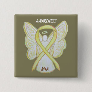 Bristande medvetenhet om Ribbon Angel Pin i Action Knapp