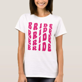 Bristen på Cute Rosa Boho Retro Bachelorette T Shirt