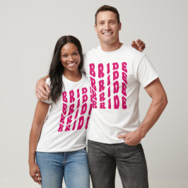 Bristen på Cute Rosa Boho Retro Bachelorette T Shirt
