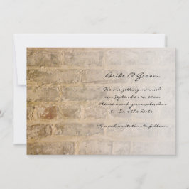 Bristen på industriell Chic Tona Bröllop spara dat Inbjudningar