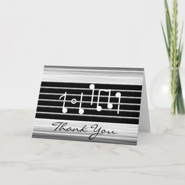 Bristles Musik noter TACK Kort (Framsida)