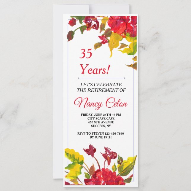 Bristning av röd inbjudan 2 (Framsida)