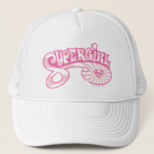 Bristning för Supergirl rosa logotypstjärna Truckerkeps