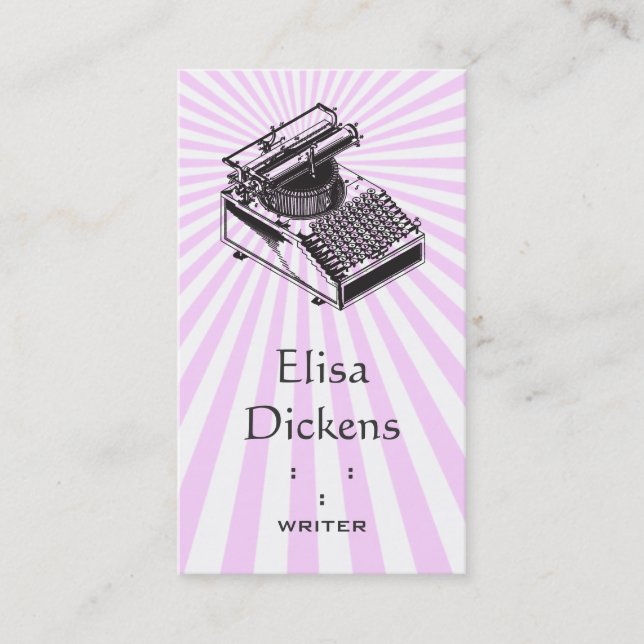 Bristning för typhandstilmaskin visitkort (Framsida)