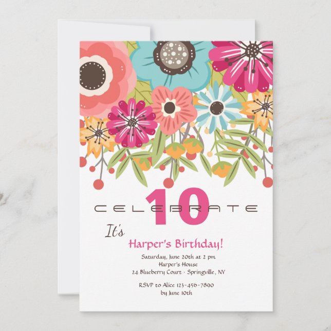 Bristning med färginbjudan inbjudningar (Framsida)