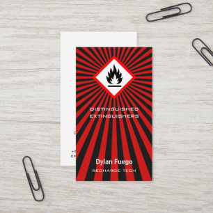 Bristningen in i flammar brännbar symboldesign visitkort