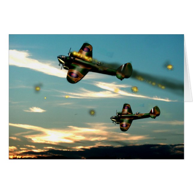 Bristol Blenheim Blank Card Hälsningskort (Framsidan Horizontal)