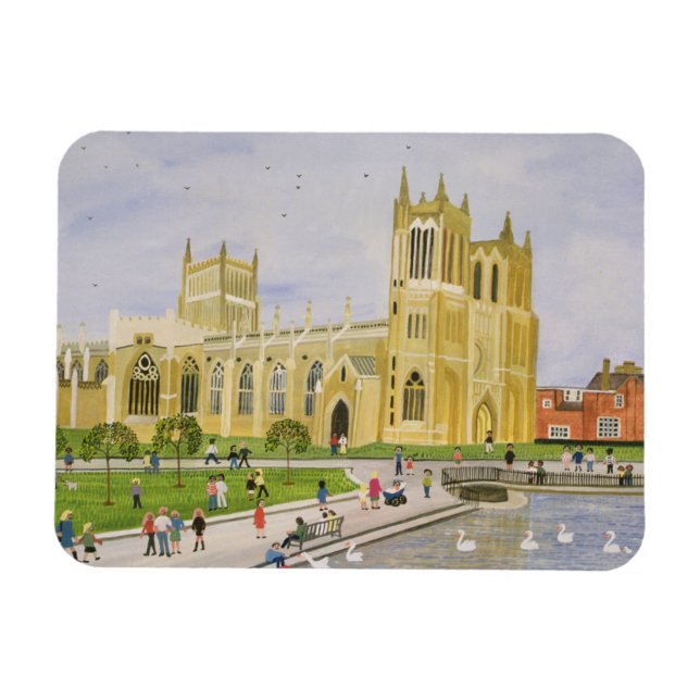 Bristol Cathedral and College Grönt 1989 Magnet (Horisontell)