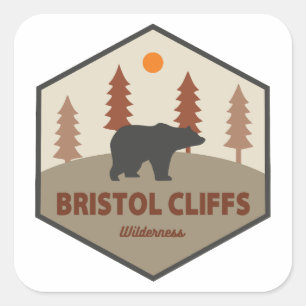 Bristol Cliffs Wilderness Bear Fyrkantigt Klistermärke