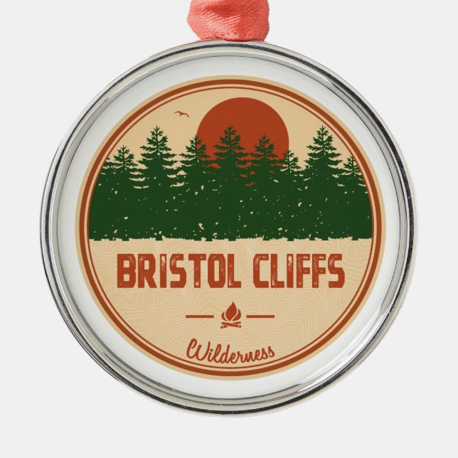 Bristol Cliffs Wilderness Vermont Julgransprydnad Metall (Framsidan)