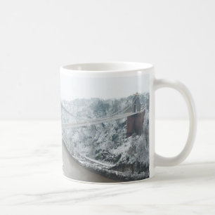 Bristol Clifton upphängning överbryggar i vinter Kaffemugg