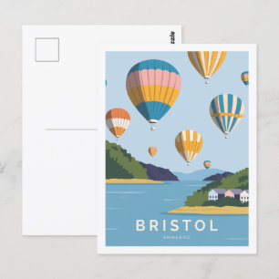 Bristol England Berömd Travel Ställe Illustration Vykort