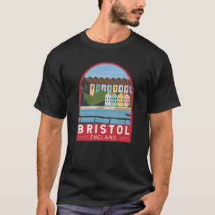Bristol England Retro Travel Art Vintage T Shirt