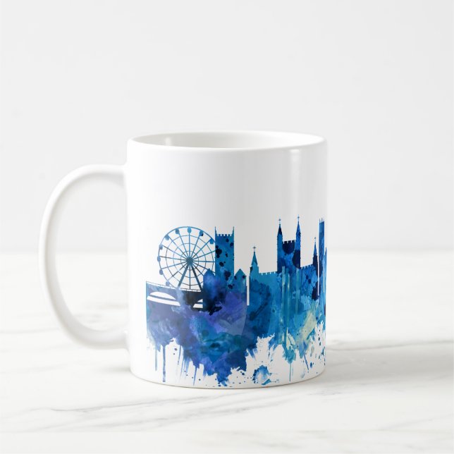Bristol England skyline Blue Kaffemugg (Vänster)