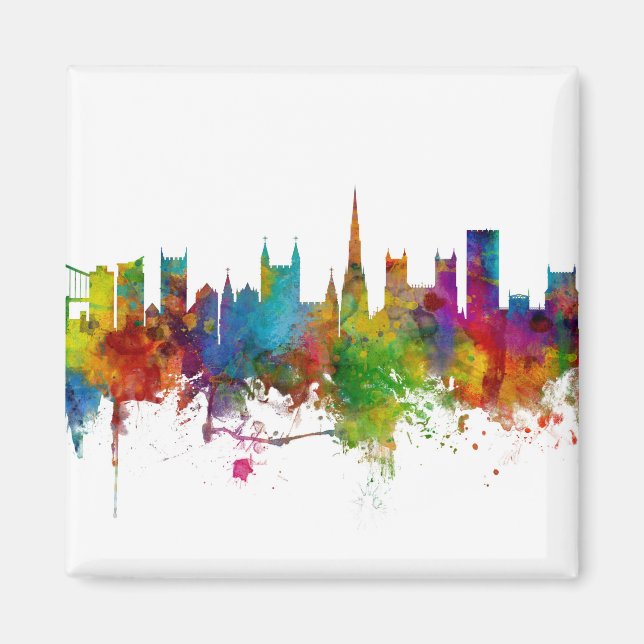 Bristol England Skyline Magnet (Framsidan)