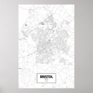Bristol, England (svart på vitt) Poster