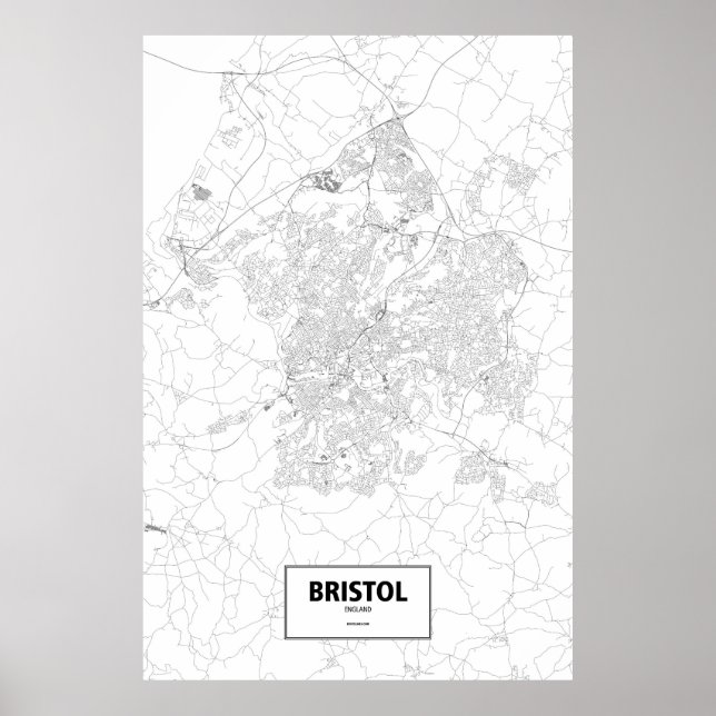 Bristol, England (svart på vitt) Poster (Framsidan)