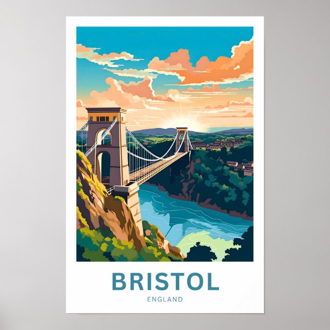 Bristol England Travel Print Poster (Framsidan)