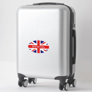 Bristol English Union Jack flagga oval vinyl Klistermärken