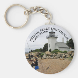 Bristol Ferry Lighthouse, Rhode island Keychain Nyckelring