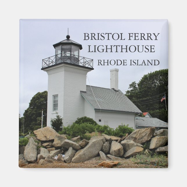 Bristol Ferry Lighthouse, Rhode island Magnet (Framsidan)
