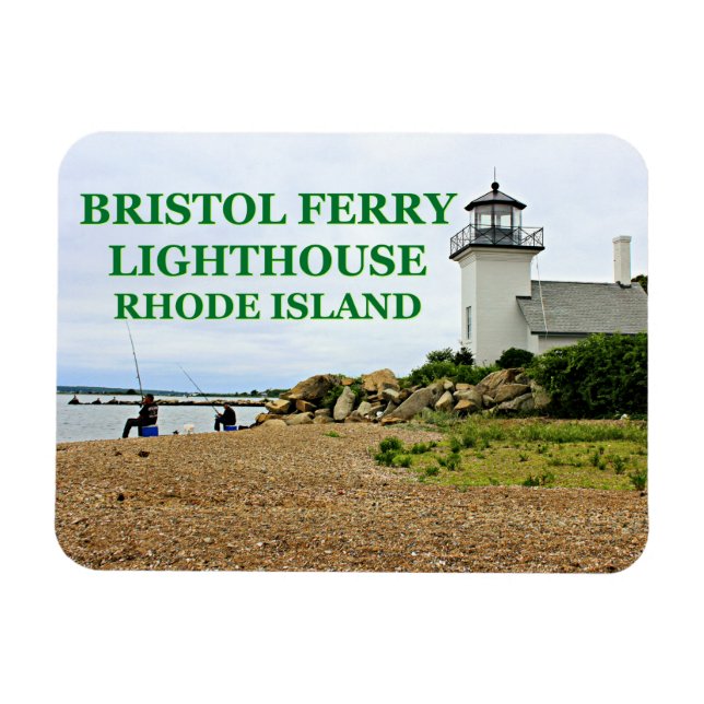 Bristol Ferry Lighthouse, Rhode island Magnet (Horisontell)