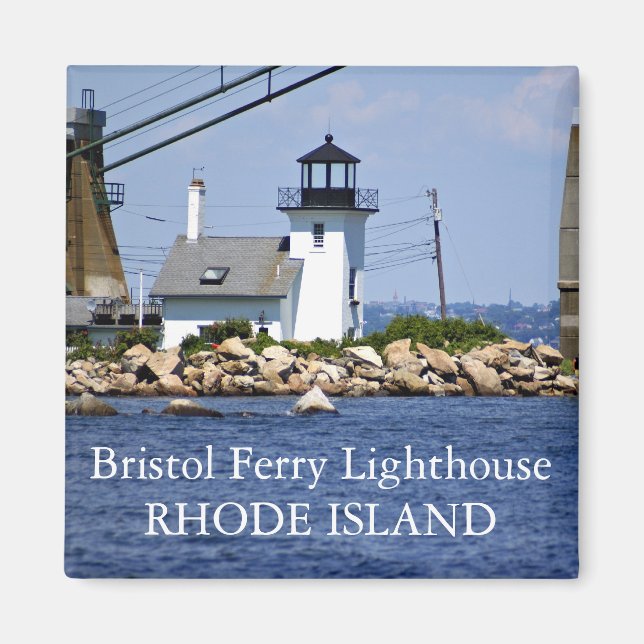 Bristol Ferry Lighthouse, Rhode island Magnet (Framsidan)