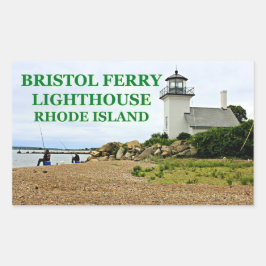 Bristol Ferry Lighthouse, Rhode island Rektangulärt Klistermärke