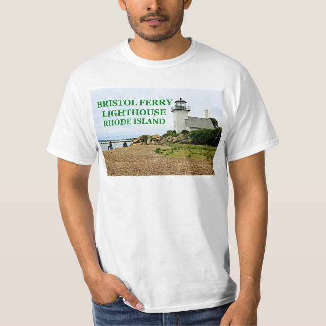 Bristol Ferry Lighthouse, Rhode island T-Shirt (Framsida)