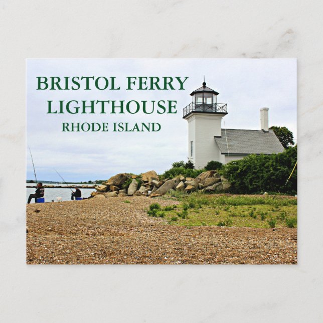 Bristol Ferry Lighthouse, Rhode island vycard Vykort (Framsida)