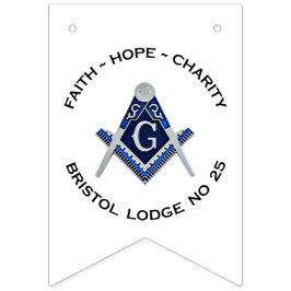 Bristol nr 25 Masonic Bunting Banner Vimplar