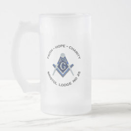 Bristol nr 25 Masonic Frosted Mugg