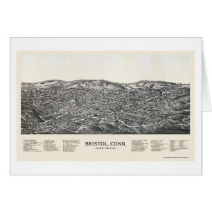 Bristol panorama- karta för CT - 1889 Hälsningskort