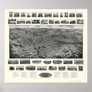 Bristol panorama- karta för CT - 1907 Poster