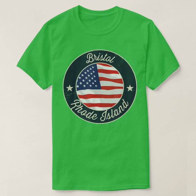 Bristol - Patriotic Rhode island Souvenir T-Shirt (Design framsida)