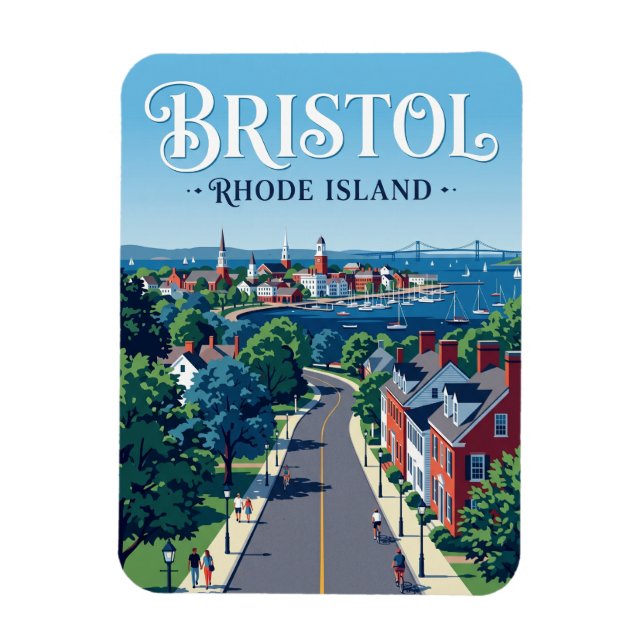 Bristol Rhode Island Magnet (Vertikal)