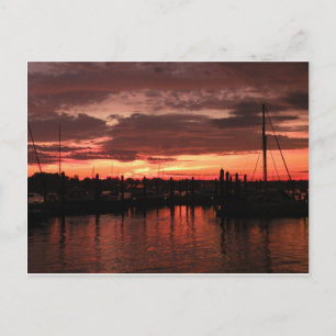 Bristol Rhode island sunset Vykort