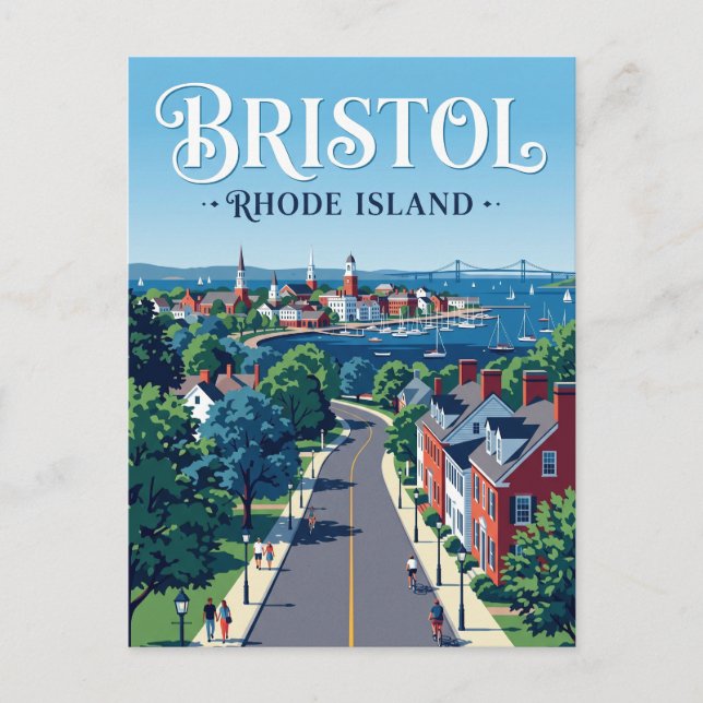Bristol Rhode Island Vykort (Framsida)