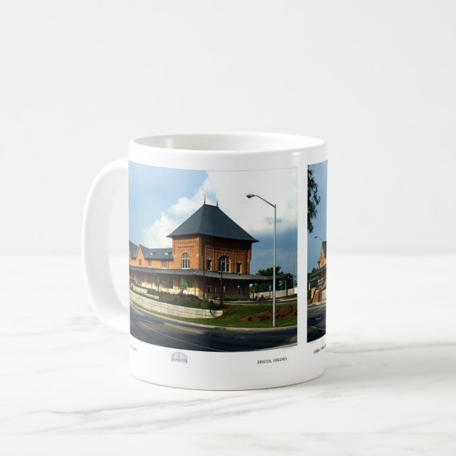 Bristol Tåg Station Bristol Virginia Kaffemugg (Framsida vänster)