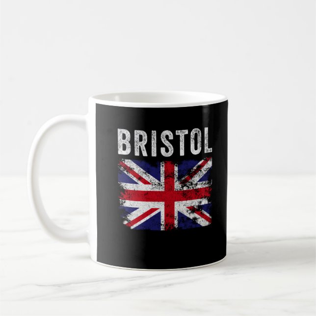 Bristol UK Flagga British Souvenir Coola Kaffemugg (Vänster)