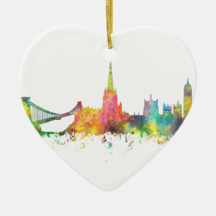 BRISTOL UK-HORISONT JULGRANSPRYDNAD KERAMIK