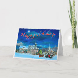 Bristol Vermont på vintern Helgkort