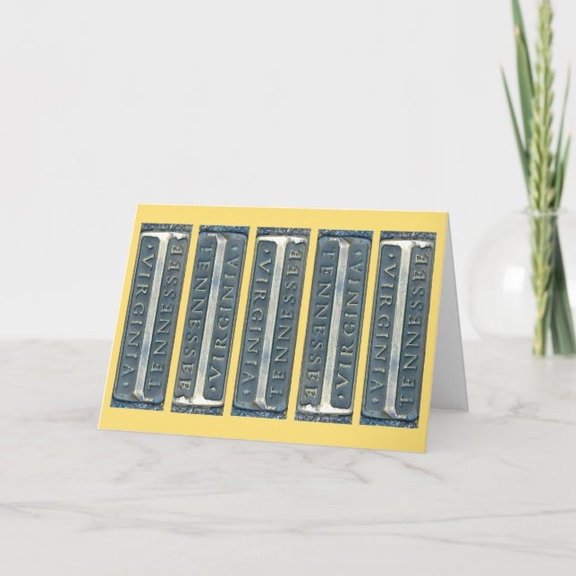 Bristol Virginia Tennessee-märke  Kort (Framsida)