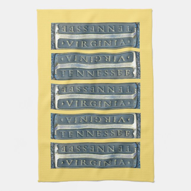 Bristol Virginia Tennessee Marker Kökshandduk (Vertikal)