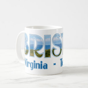 Bristol Virginia Tennessee Scenia-vyer Kaffemugg