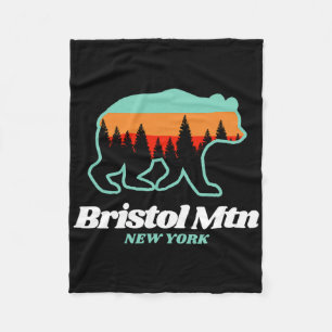 Bristolberget New York Skiing Snowboarding Bear Fleecefilt