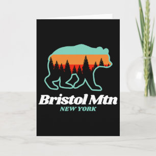 Bristolberget New York Skiing Snowboarding Bear Kort