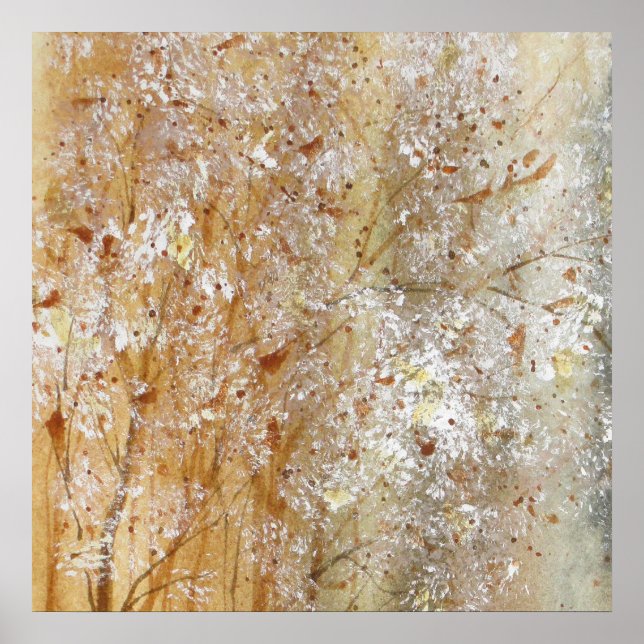 Bristor och blommor, vattenfärg poster (Framsidan)