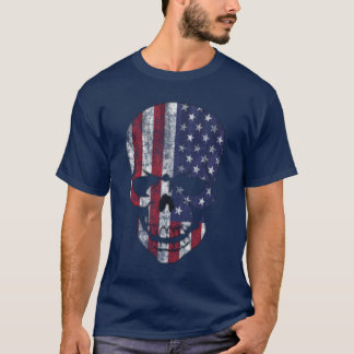Bristskalle amerikansk flagga t-shirt