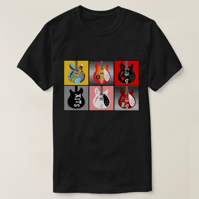 Brit pop art mod Modfather elektriska gitarrer T Shirt (Design framsida)